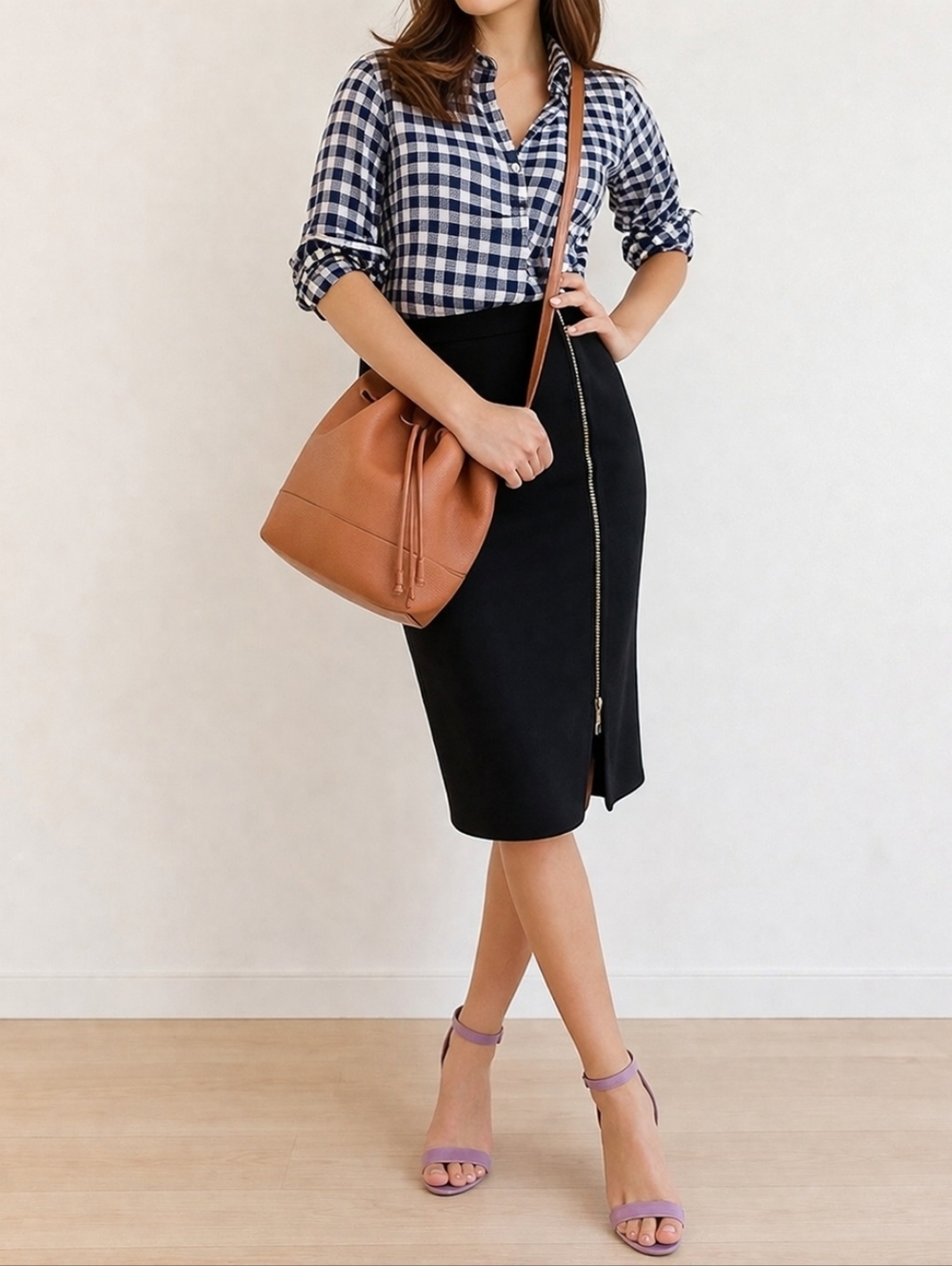 J.Crew Black Wool High-Waist Asymmetrical Zip Midi Skirt Women’s 0 NWT